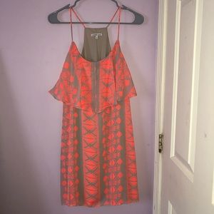 Charlotte Russe Prink and Tan/Brown Dress